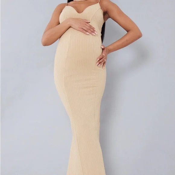 Prettylittlething Dresses | Pretty Little Thing Maternity Bodycon Dress | Color: Tan | Size: 8 | Caroldeleon86's Closet Prettylittlething Dresses | Pretty Little Thing Maternity Bodycon Dress | Color: Tan | Size: 8 | Caroldeleon86's Closet